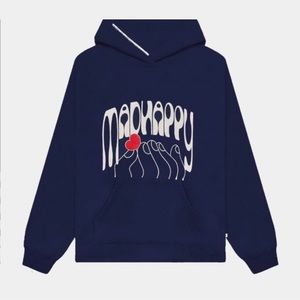 Madhappy Touch of Love Pullover Hoodie Navy, Medium